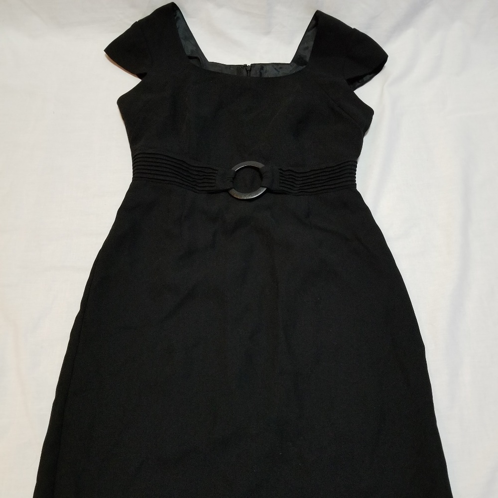 K Petite 4p Black Cute Women's dress knee length